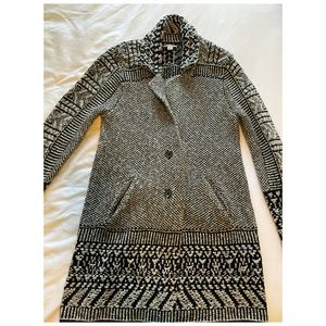 Lucky Brand Cardigan Medium Black and White